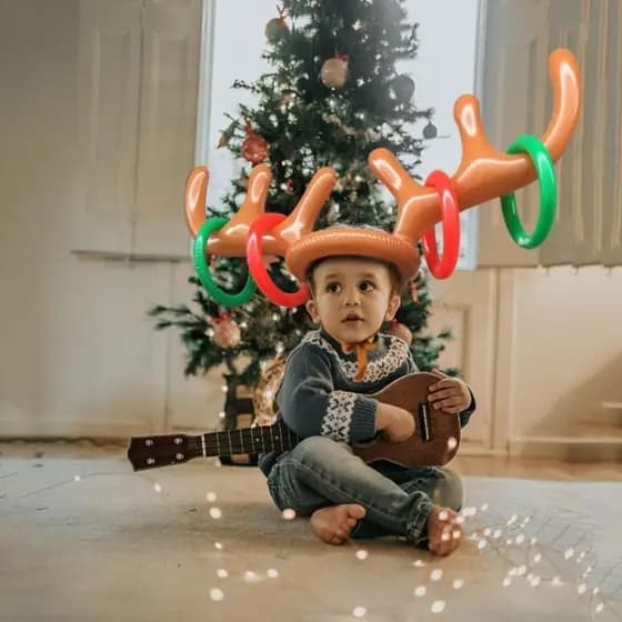 Ano novo natal paz escola chifres anel cocar lance festa de aniversário evento jogo adereços interativos