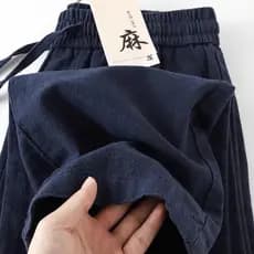 Estilo chinês primavera outono calças masculinas de linho de algodão Casual tamanho grande calças Tai Chi linho respiráv