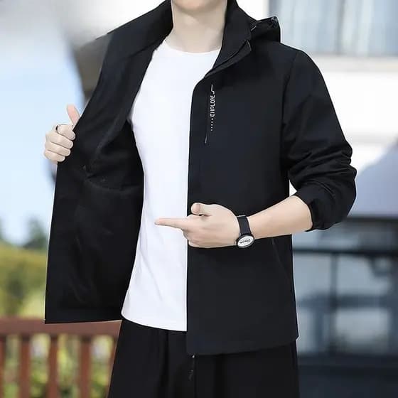 2024 novo estilo jaqueta masculina ao ar livre primavera outono estilo fino à prova de vento impermeável respirável jaqu