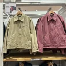 SUMU Su Mu · Jaqueta Casual de berinjela com zíper Detroit Jaqueta jeans masculina e feminina476942/475681
