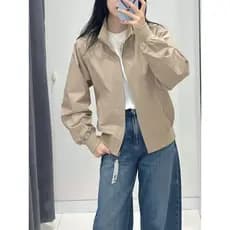 Roupas Femininas Masculinas!Jaqueta Harrington Britânica Retro Clássico Forro Xadrez Solto Casual Commuter Jaqueta Curta