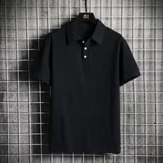 Camiseta masculina de manga curta novo estilo lapela roupas superiores masculinas camisa polo Casual camiseta masculina