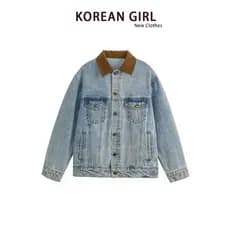 American camurça lapela costura Denim jaqueta feminina primavera outono Retro angustiado pequena jaqueta topo ins