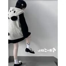 Forro de lã engrossado jaqueta de lã de cordeiro feminino estudante outono inverno novo estilo japonês macio menina estu