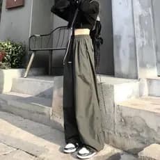 American street hiphop macacão feminino verão estilo fino na moda ins High street em linha reta mais magro olhar Casual