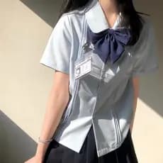 JK uniforme camisa feminina de manga curta estilo Preppy japonês material escolar órgão plissado Original All-Match estu