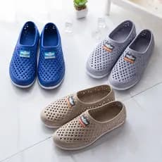 Buraco sapatos masculinos verão respirável versão coreana ninho de pássaro sapatos casuais Toe-coberto sandálias masculi