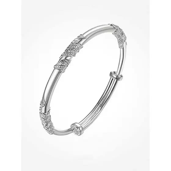 S999 prata esterlina próspero brocado pulseira senhoras fechado pulseira de prata pura para namorada mãe dia das mães an