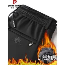 Pierre Cardan Calças casuais masculinas outono inverno cintura elástica calças esportivas de alta elasticidade calças de