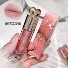 Com espelho piscante perolado piscando brilho labial óleo labial brilho labial brilho de água Dudu hidratante labial hid