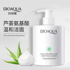 Grande capacidade 500g Aloe Vera aminoácidos limpador facial limpeza profunda hidratante hidratante Unisex limpador faci