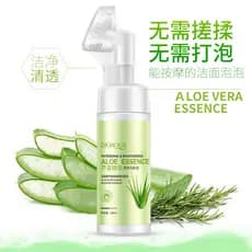 Massagem de Aloe Vera vem com cabeça de escova limpeza espuma leite escova de limpeza Facial limpeza profunda removedor