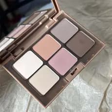 Sombra fosca lisa, paleta de seis cores, contorno de alto brilho, Blush, cor da terra, brilho, água fervente, paleta nat