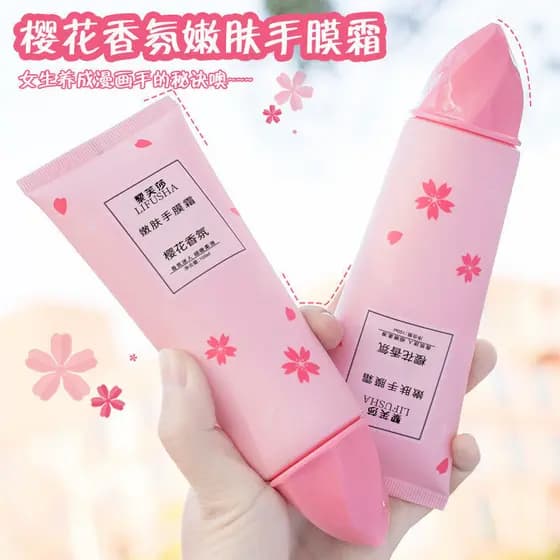 Li Fusa Cherry Blossom Máscara para as Mãos Creme Hidratante Refrescante Não Oleoso Anti-secagem Hidratante Cuidados Cre