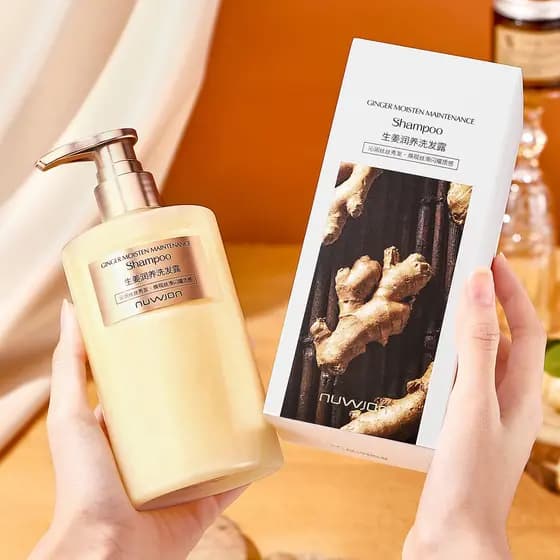NUWJON You Respeito Gengibre Shampoo Hidratante Aroma Limpeza Cuidados com os Cabelos Fofo Suave Anti-Frizz Oleoso