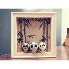 Feito à mão diy argila de madeira moldura de trabalho moldura de pedra Graffiti argila cor lama tridimensional P