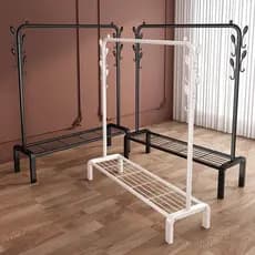 Simples rack de secagem piso dobrável varanda rack roupas quarto doméstico haste dobrável cabide