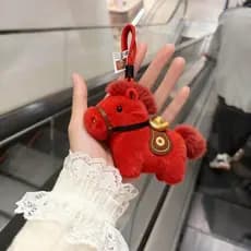 2026 imediatamente rico mascote pequeno transporte vermelho pendurado Benming ano zodíaco pingente saco pingente chaveir