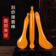 Bastão de tendão beleza dedicado Universal Gua Sha puxando areia meridiana rosto feminino olho acupuntura vara resina Fa