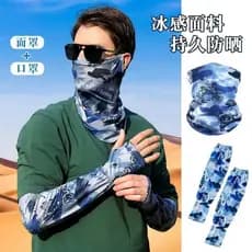 Verão gelo seda protetor solar pendurado orelha rosto cachecol masculino montanhismo ciclismo bicicleta elétrica capa má