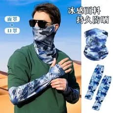 Máscara protetora solar masculina verão gelo seda rosto cachecol capa pescoço pesca equitação guarda-sol máscara babador
