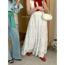 Tamanho grande roupas femininas coreanas primavera novo estilo gordura mm preguiçoso estilo chinês renda cintura alta el