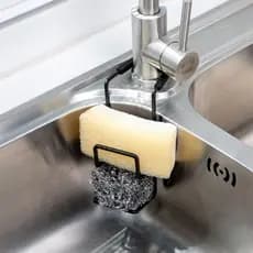 Torneira esponja dreno rack pia da cozinha piscina pendurado bola de aço pano rack limpeza bola armazenamento rack