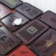 Bandeja de chá doméstica bandeja de chá de bambu grande drenagem mesa de chá de bambu pequeno simples moderno simples re