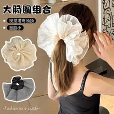 Estilo coreano Oversized listrado cetim Scrunchy laço de cabelo menina High-End sentimento laço de cabelo corda bola cab