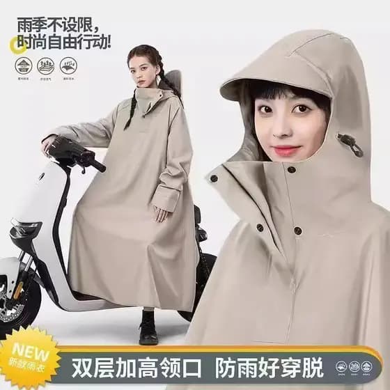 Capa de chuva veículo elétrico bateria motocicleta longo corpo inteiro à prova de chuva Poncho masculino adulto ao ar li