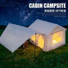 Tenda de dossel para acampamento ao ar livre, durante a noite, automática, inflável, dobrável, espessada, à prova de ven