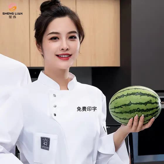Roupas de trabalho de chef à prova d'água, manga comprida, feminino, Hotel, chef, Catering, confeitaria, escola, cantina