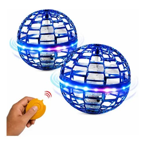 Kit 2 Bolas Voadoras Boomerang Flutuante Led Flutuante Azul