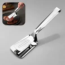 Espatula Pegador Inox Gourmet Grelha Hamburguer Churrasco Prateado