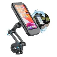 Suporte Celular Prova D'agua Para Moto Bicicleta Bike Preto