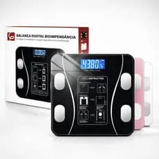 Balança Digital Bioimpedância Corporal Bluetooth com App 180kg - Vidro Temperado LCD Inteligente Epsilon EPS-6905