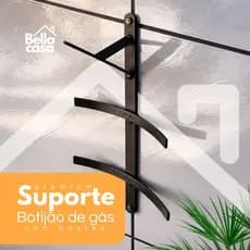 Suporte Botijão De Gás Porta Gás De Parede E Trava AntiRoubo com hastes