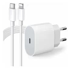 Kit Carregador Para iPhone Fonte + Cabo 20w PD Turbo Rapido Tipo C Lightning