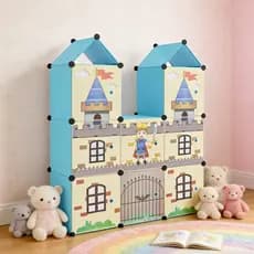 Armário Modular Castelo Infantil PP Resistente À Prova D'água