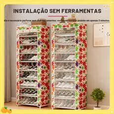 Sapateira Organizadora | 10 Andares, Aço Reforçado e Montagem Fácil