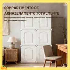 Armário Organizador Multifuncional de Grande Capacidade - Material Ecológico, Design Estético para Armazenamento Domésti