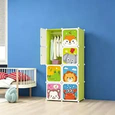 Guarda-Roupa Modular Infantil Plástico com Estampas de Animais