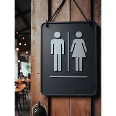 Placa Banheiro Unissex – Decoração e Sinalização