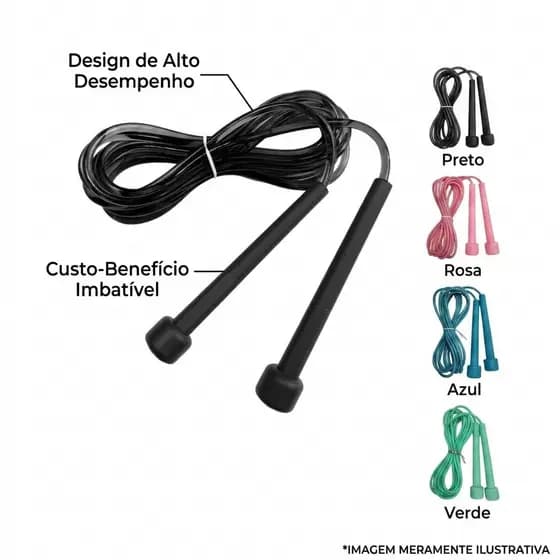 Corda De Pular 2,8 Metros Profissional e Iniciante PVC Perfeito Para Treinos