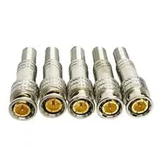 Kit50 / KIT100 unidades Conector Plug Bnc Mola Dourado Gold Macho Parafuso Para Camera Cftv