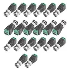 KIT50 / KIT100 unidades Conector Plug Bnc Bone Macho Para CFTV Câmera De Segurança