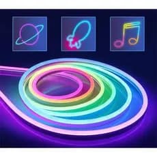 Mangueira Led Neon Digital WS2811 12v RGBW Flexível 7mm 5mts Prova D'água  com controle