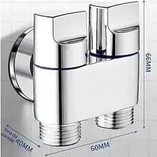 RegistroDuplo Válvula Para Máquina De Lavar e Torneira De Vaso Sanitário / BITOLA DA ROSCA 1/2.