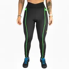 Calça Ciclista Feminina Forro Gel Bike Pazani Sport Verde