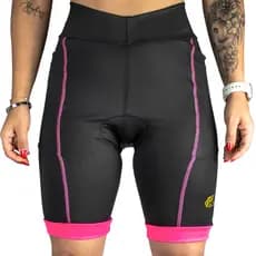 Bermuda Ciclismo Bike Feminina Rosa Forro Gel C/bolso Pazani